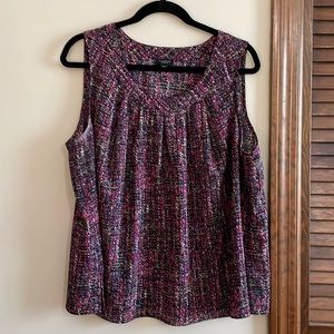 Talbots “twead” sleeveless blouse